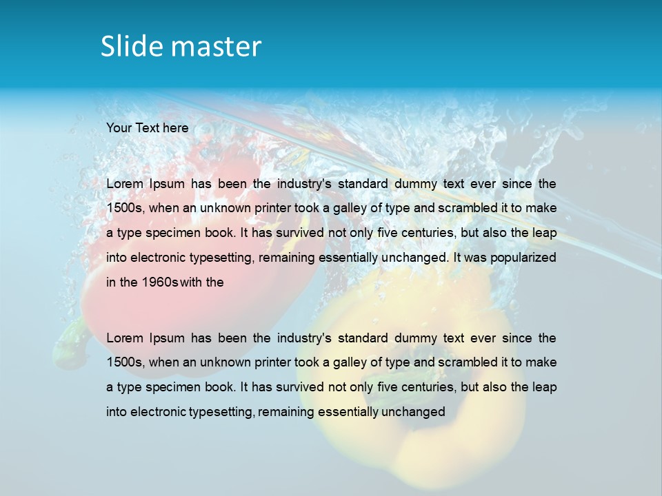 Green Liquid Closeup PowerPoint Template