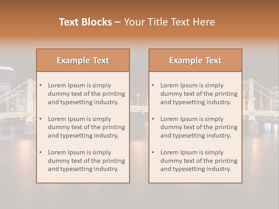 Hdr Skyline Night PowerPoint Template