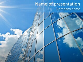 Reflection Exterior Large PowerPoint Template