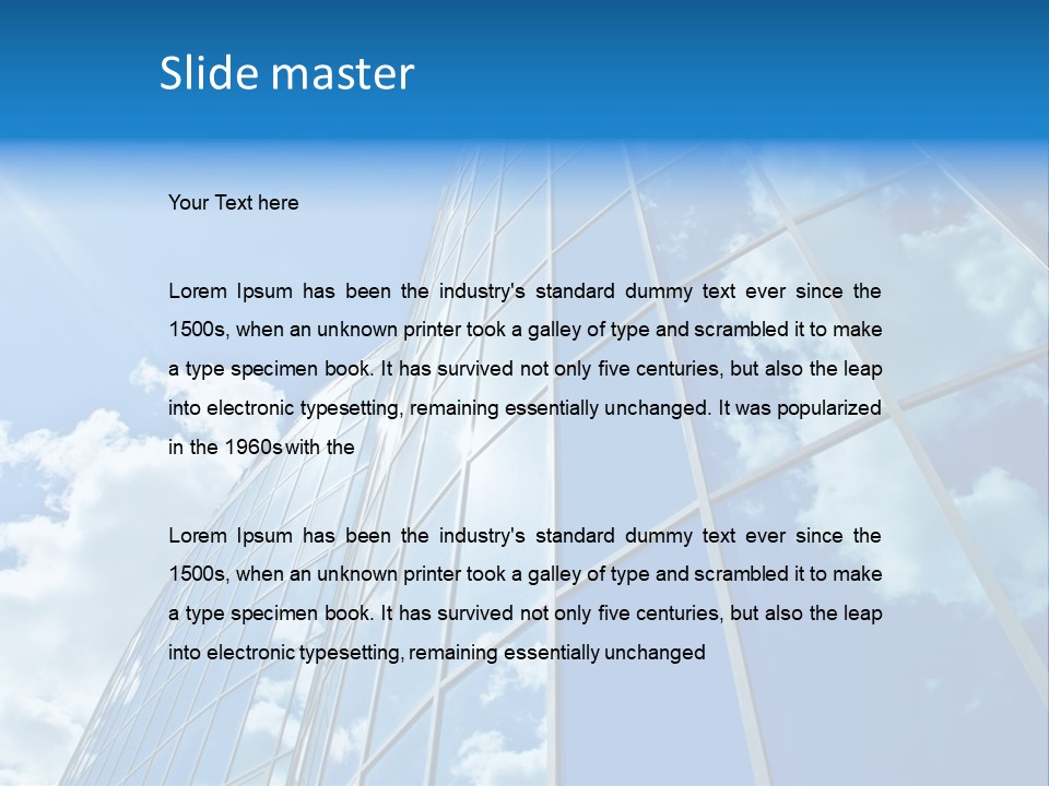 Reflection Exterior Large PowerPoint Template