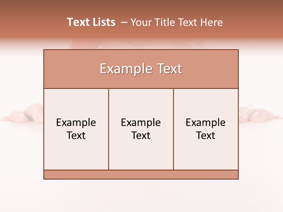 Coward Table Hand PowerPoint Template