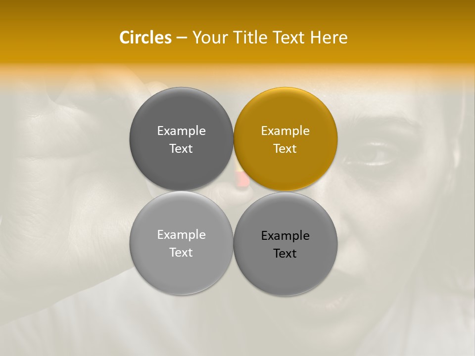 A Woman Holding A Pill Pill In Front Of Her Face PowerPoint Template