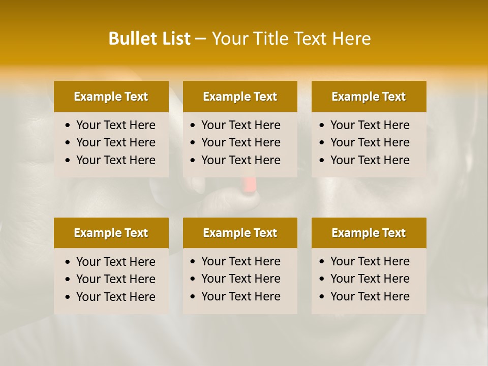 A Woman Holding A Pill Pill In Front Of Her Face PowerPoint Template