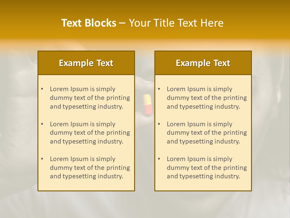 A Woman Holding A Pill Pill In Front Of Her Face PowerPoint Template