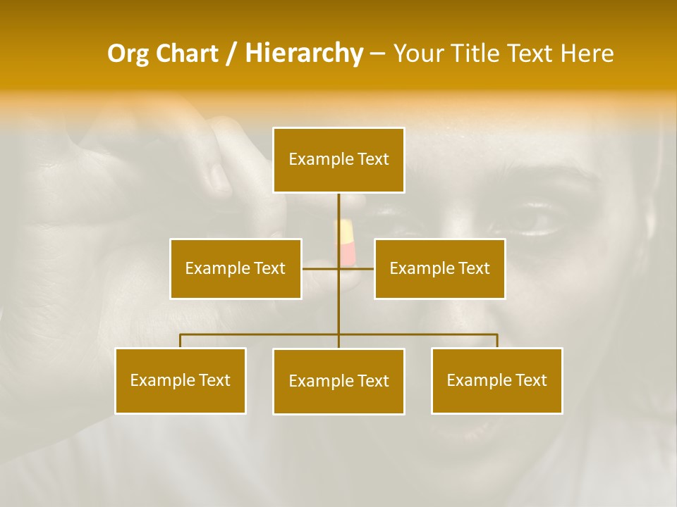 A Woman Holding A Pill Pill In Front Of Her Face PowerPoint Template