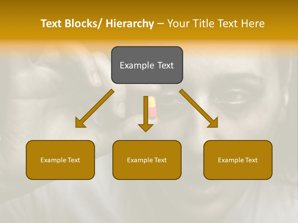 A Woman Holding A Pill Pill In Front Of Her Face PowerPoint Template