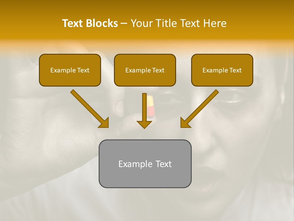 A Woman Holding A Pill Pill In Front Of Her Face PowerPoint Template