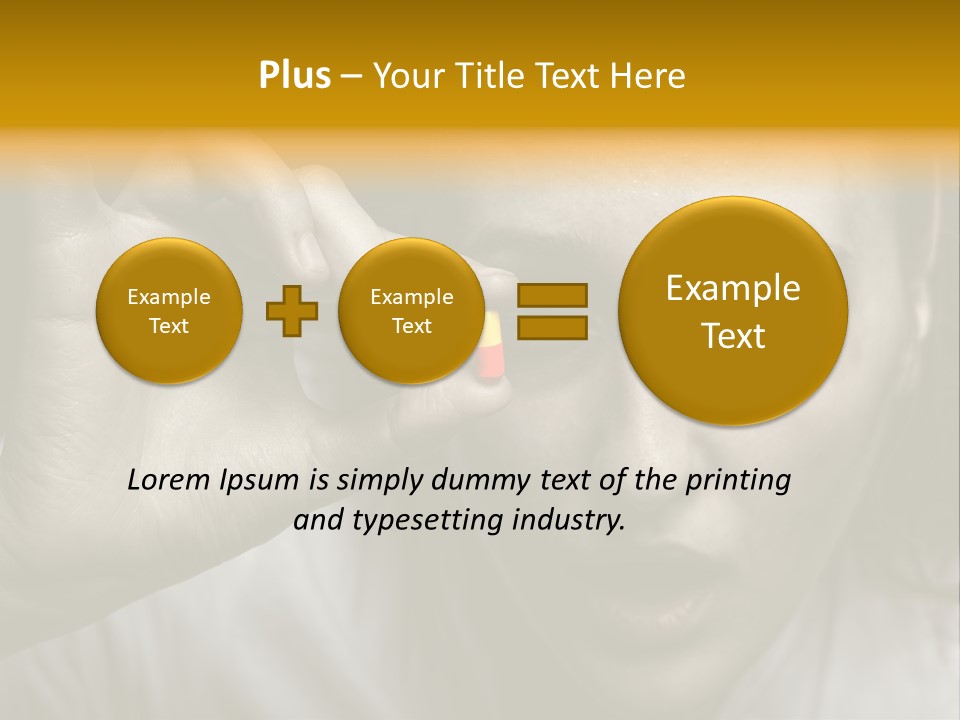 A Woman Holding A Pill Pill In Front Of Her Face PowerPoint Template