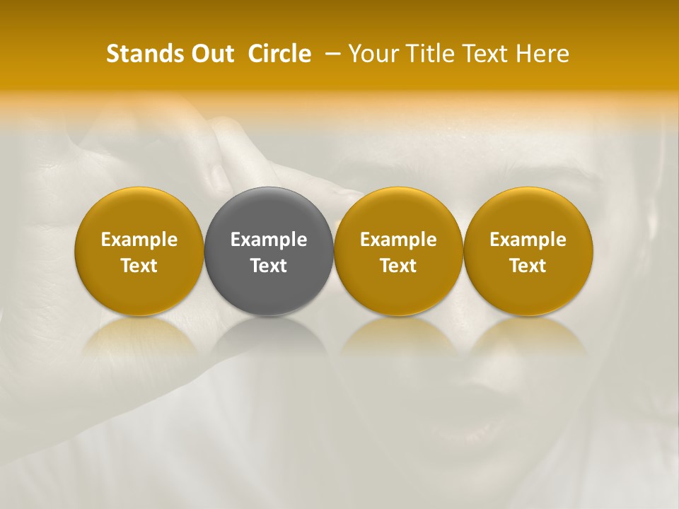 A Woman Holding A Pill Pill In Front Of Her Face PowerPoint Template