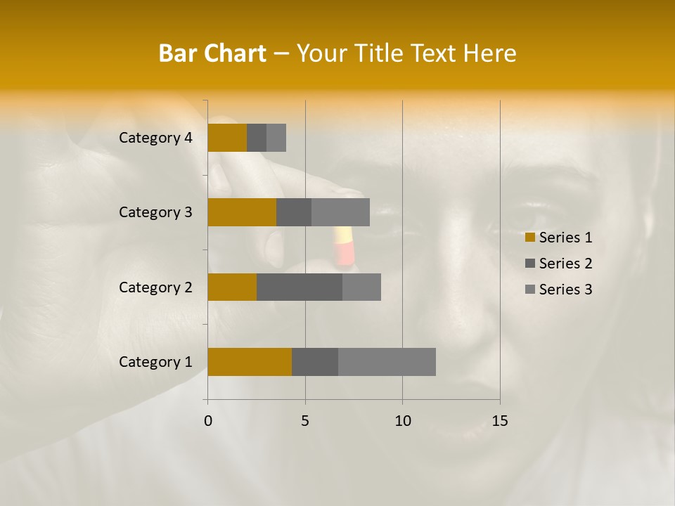 A Woman Holding A Pill Pill In Front Of Her Face PowerPoint Template