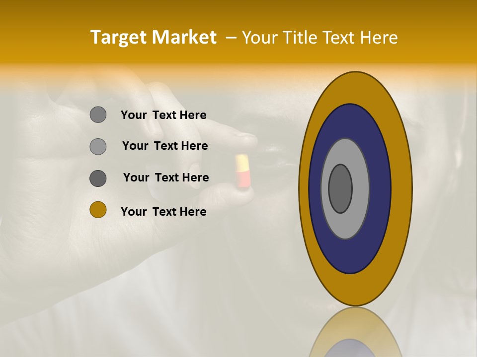 A Woman Holding A Pill Pill In Front Of Her Face PowerPoint Template