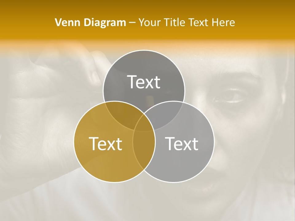 A Woman Holding A Pill Pill In Front Of Her Face PowerPoint Template