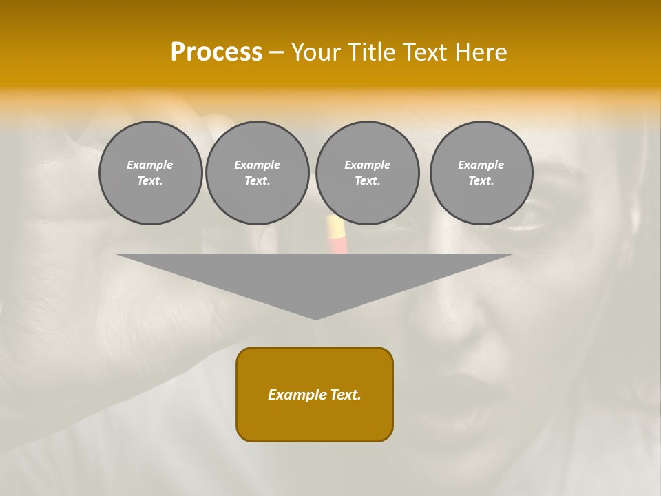 A Woman Holding A Pill Pill In Front Of Her Face PowerPoint Template