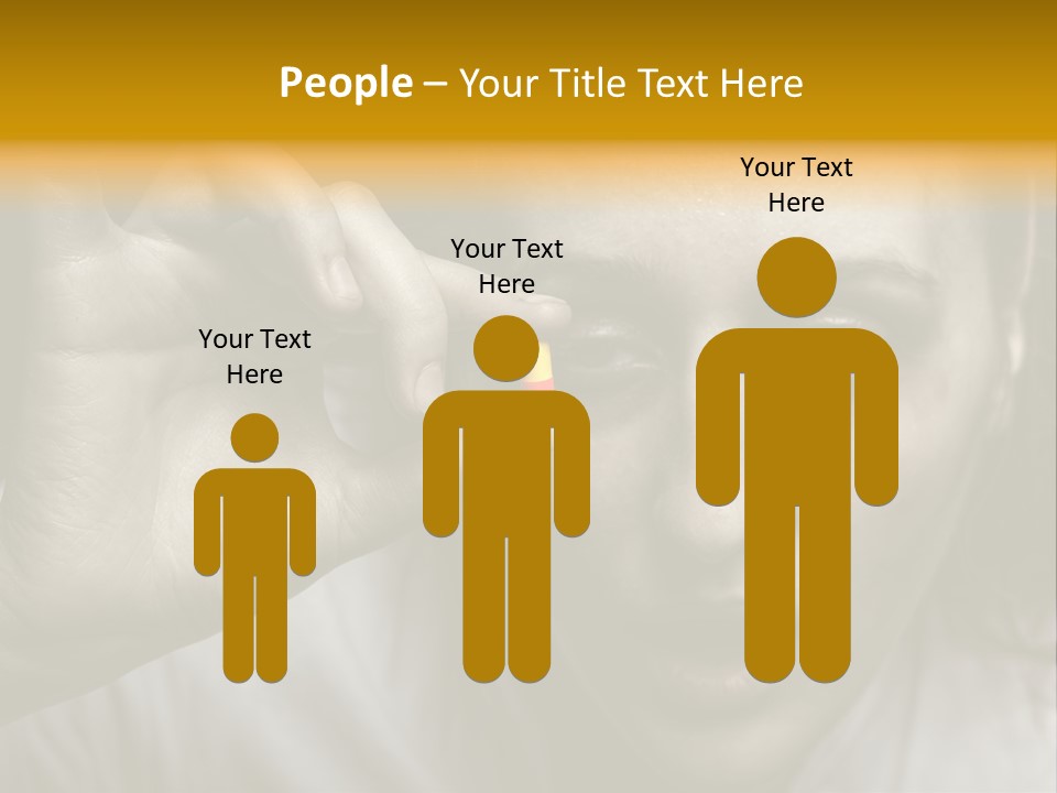 A Woman Holding A Pill Pill In Front Of Her Face PowerPoint Template