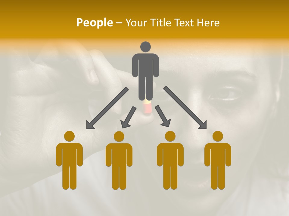 A Woman Holding A Pill Pill In Front Of Her Face PowerPoint Template