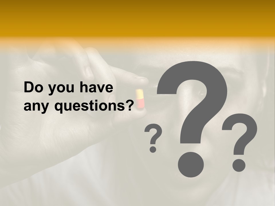 A Woman Holding A Pill Pill In Front Of Her Face PowerPoint Template