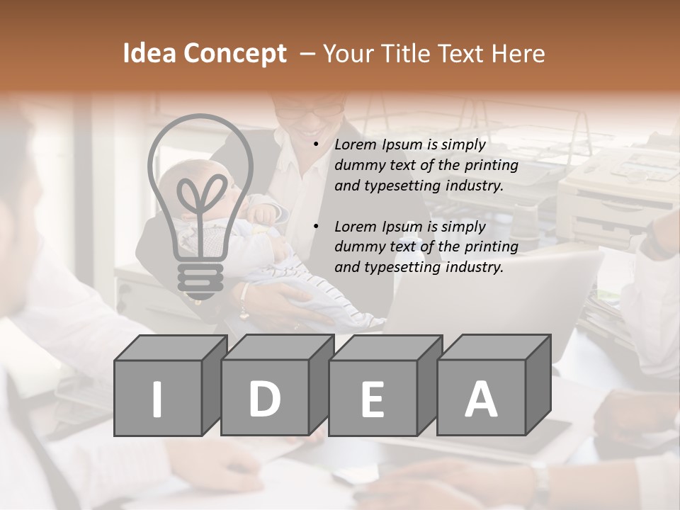 Kid Businessman Lady PowerPoint Template