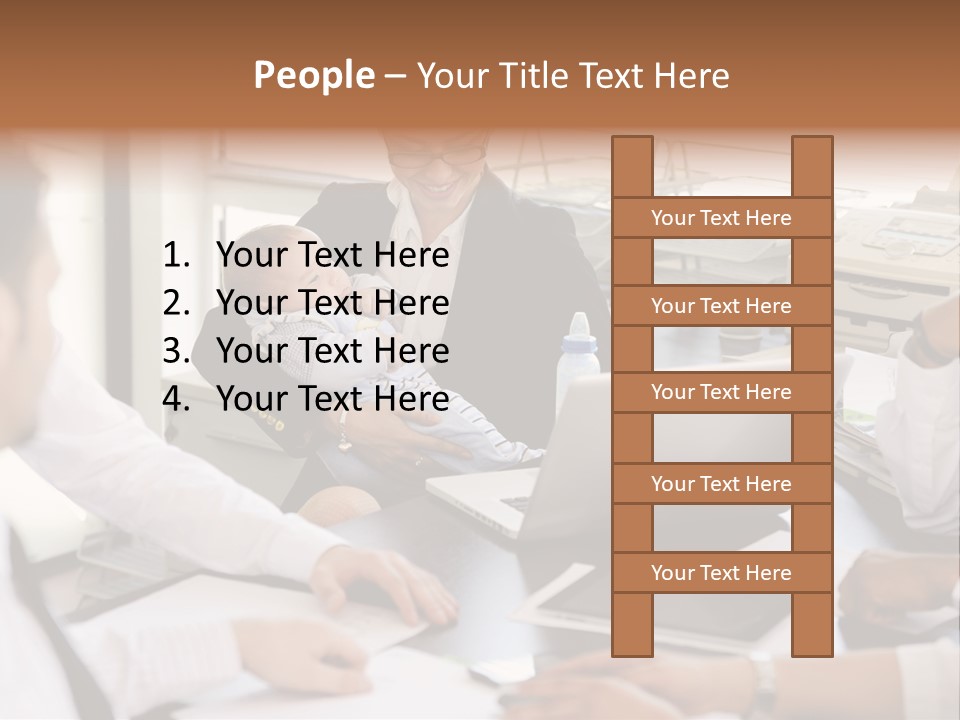 Kid Businessman Lady PowerPoint Template