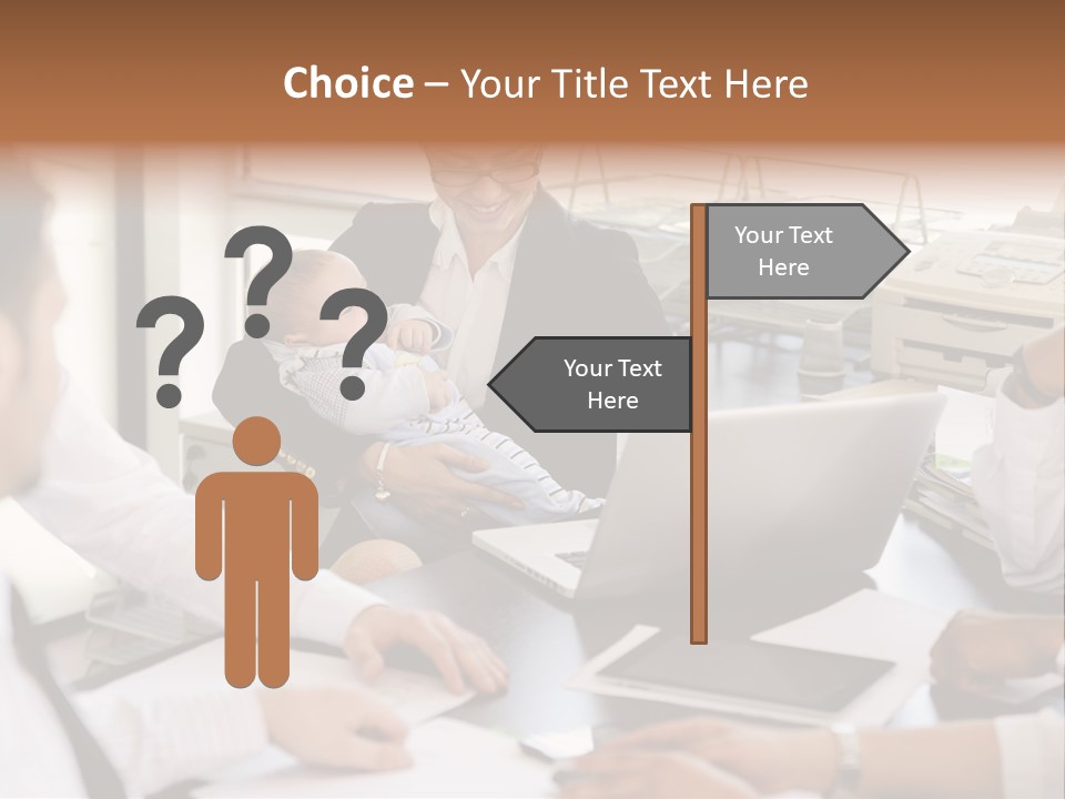 Kid Businessman Lady PowerPoint Template