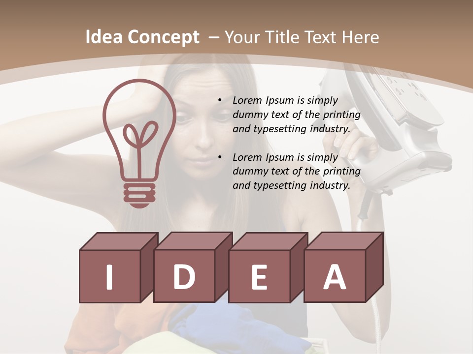 Maid Human Clothing PowerPoint Template