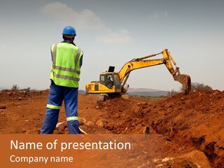 Digger Rock Ditch PowerPoint Template