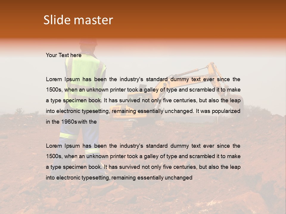 Digger Rock Ditch PowerPoint Template