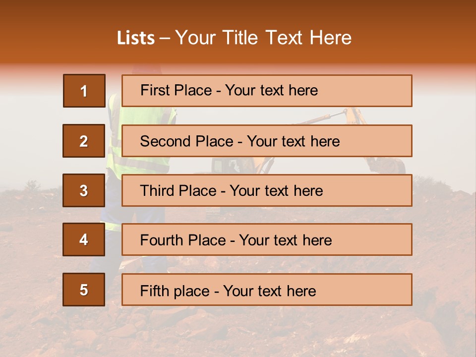 Digger Rock Ditch PowerPoint Template