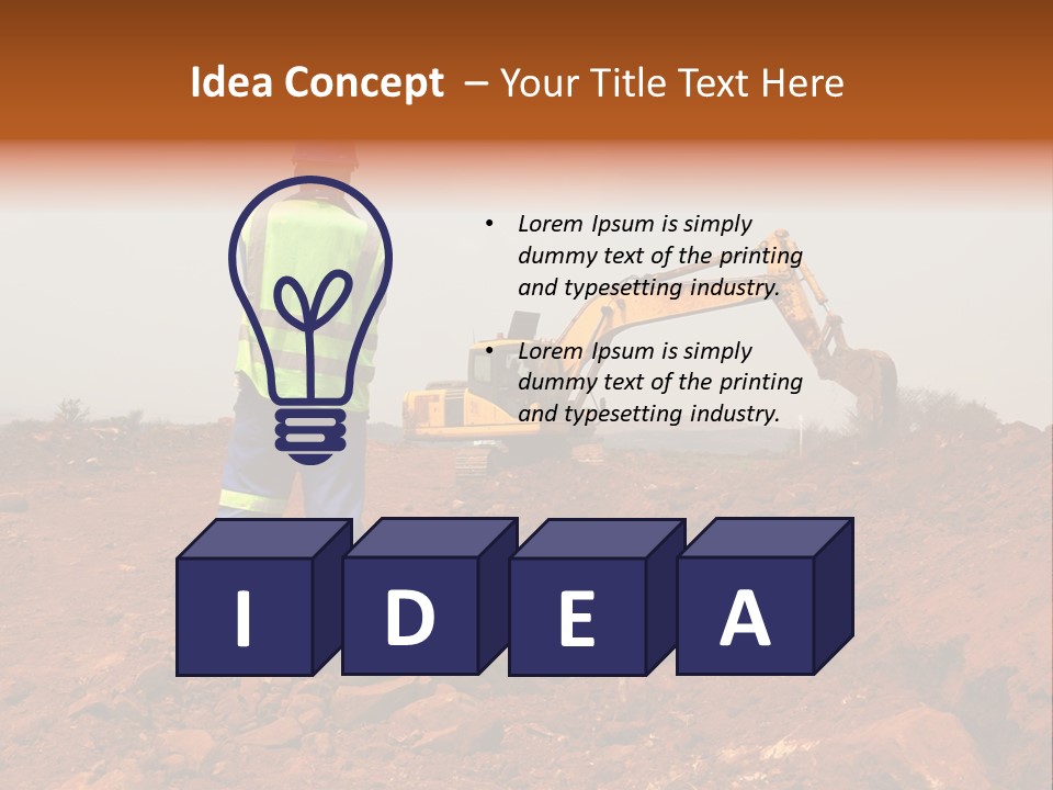 Digger Rock Ditch PowerPoint Template