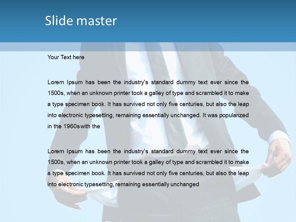 Modern Skylight Man PowerPoint Template