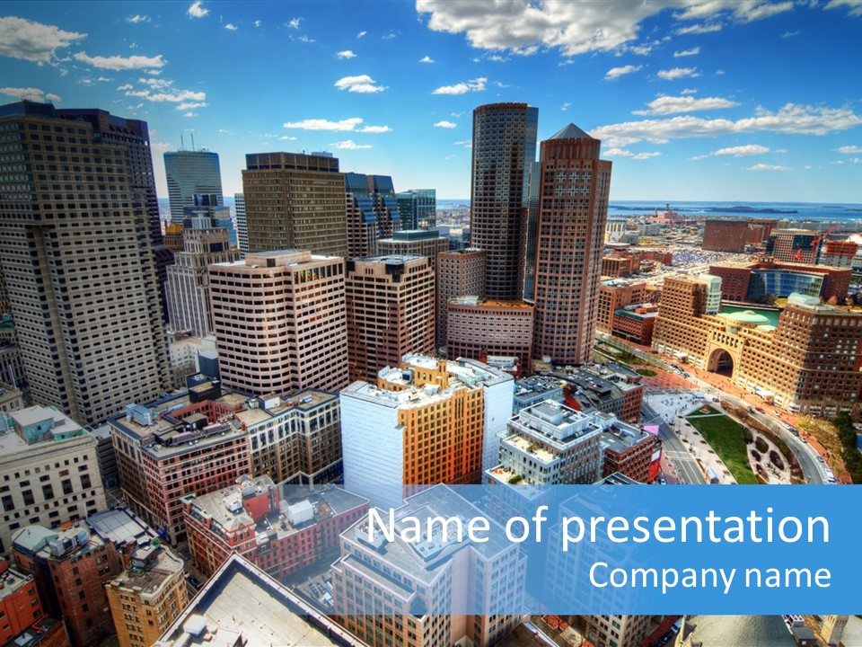 Cityscape City Boston PowerPoint Template