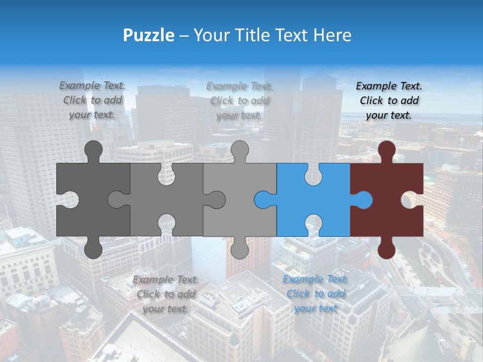 Cityscape City Boston PowerPoint Template