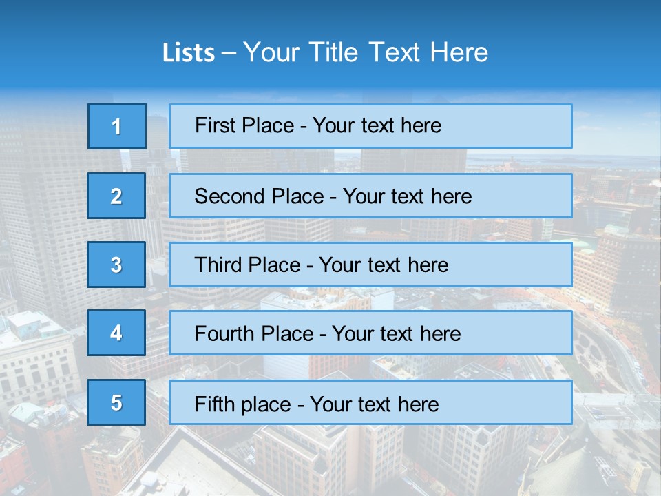 Cityscape City Boston PowerPoint Template