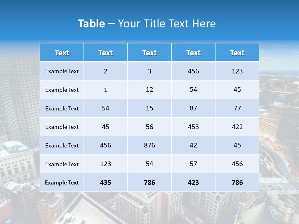 Cityscape City Boston PowerPoint Template