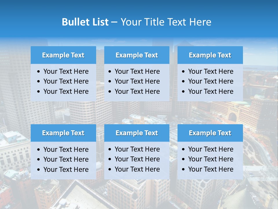 Cityscape City Boston PowerPoint Template