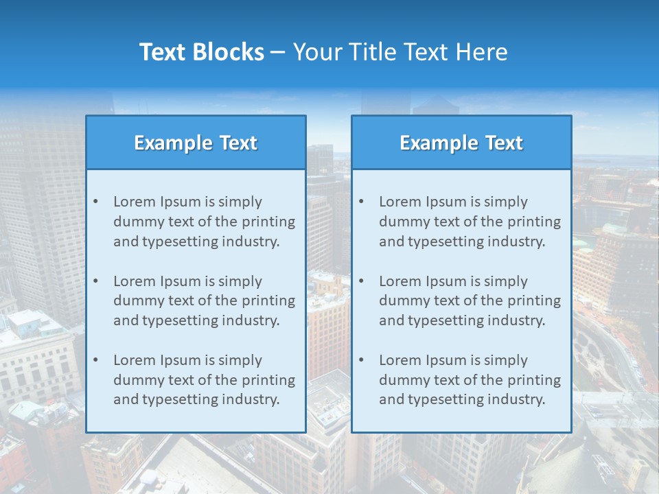 Cityscape City Boston PowerPoint Template