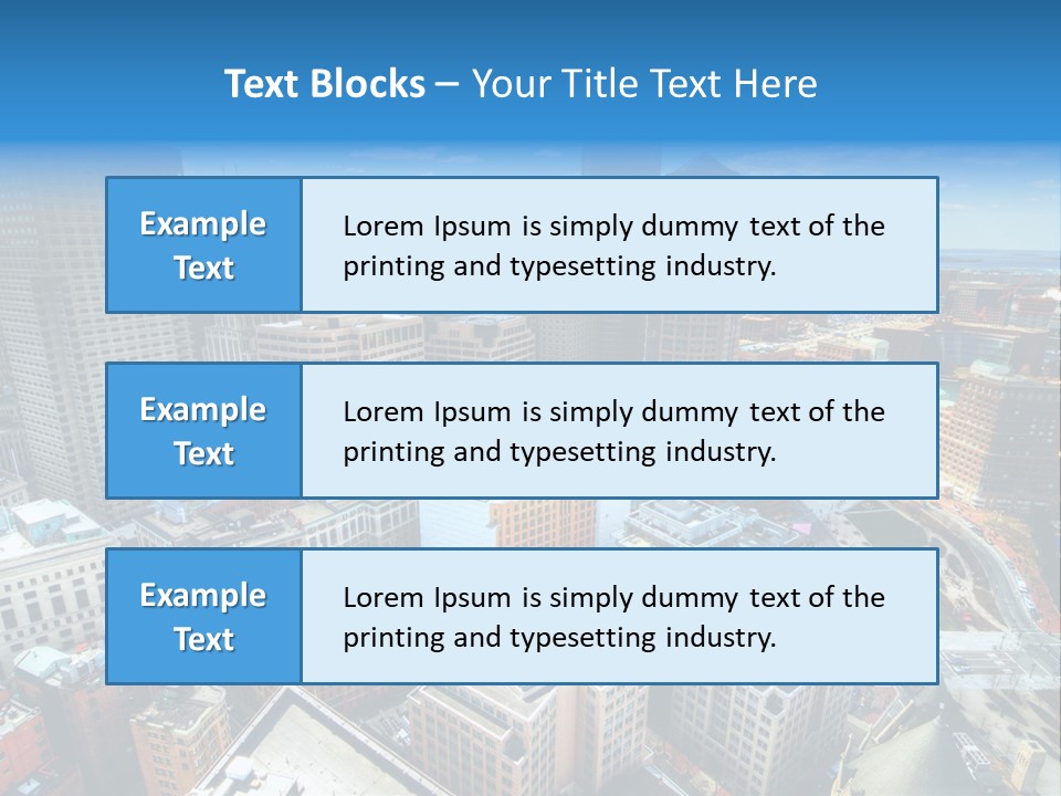 Cityscape City Boston PowerPoint Template