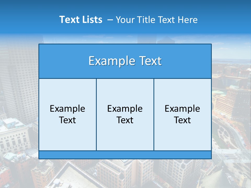 Cityscape City Boston PowerPoint Template