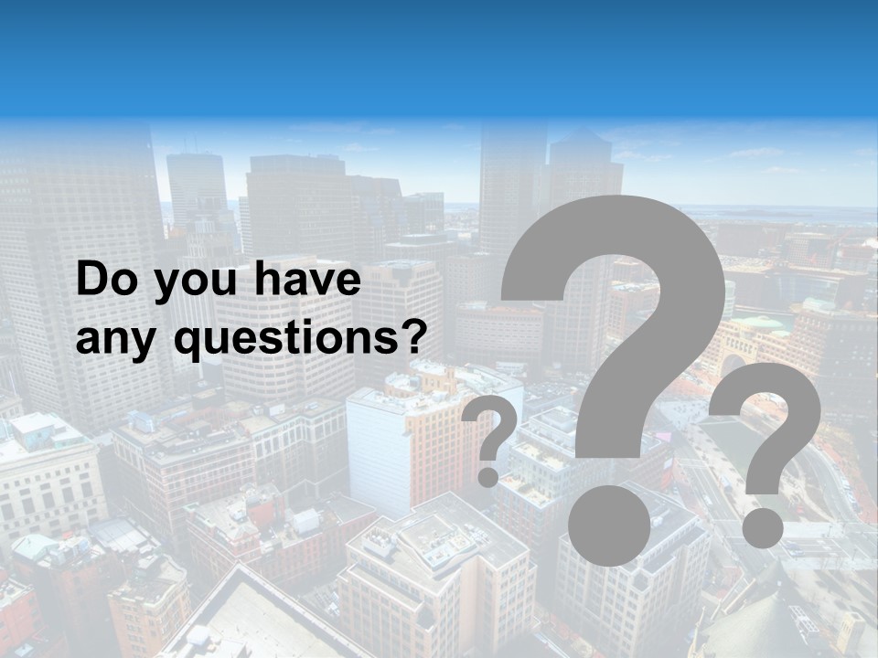 Cityscape City Boston PowerPoint Template