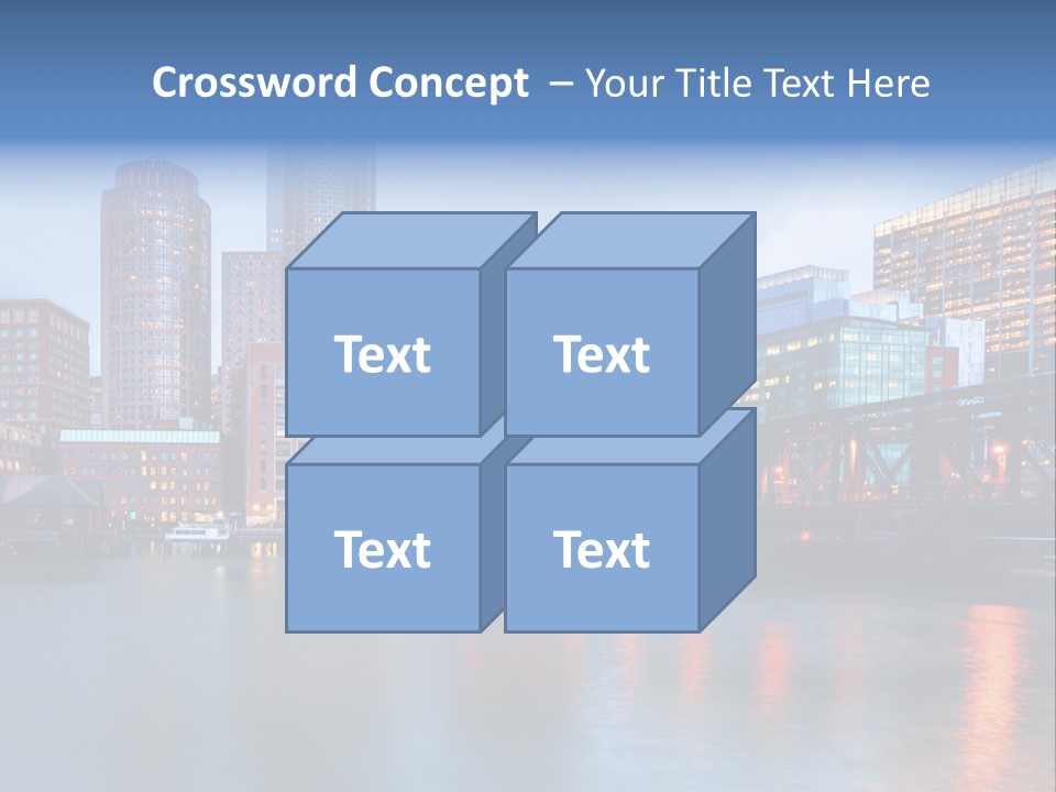 Skyscrapers Panoramic Bay PowerPoint Template