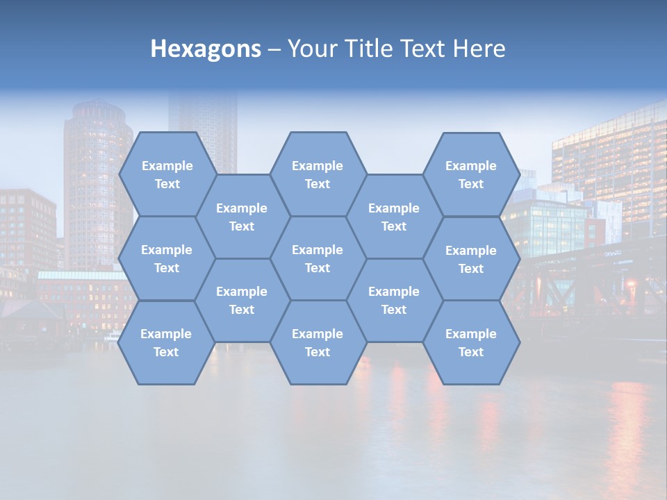 Skyscrapers Panoramic Bay PowerPoint Template