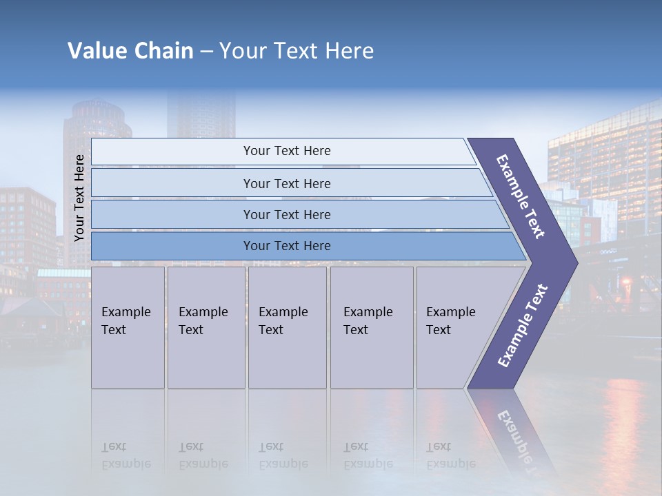 Skyscrapers Panoramic Bay PowerPoint Template