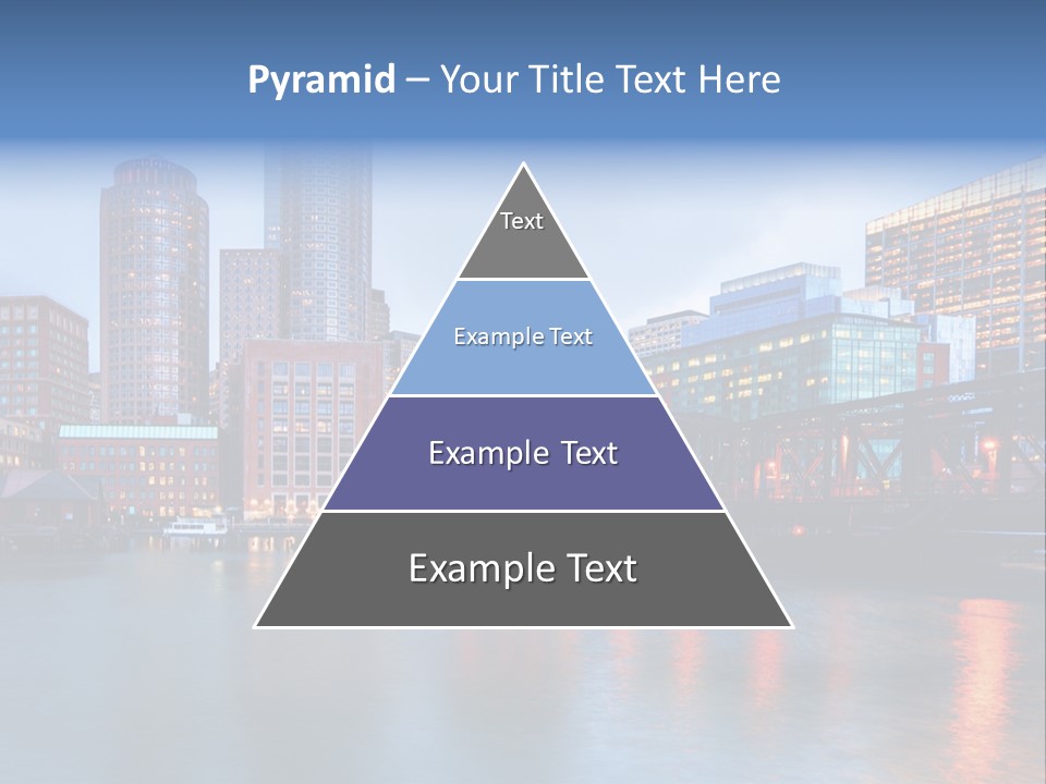 Skyscrapers Panoramic Bay PowerPoint Template