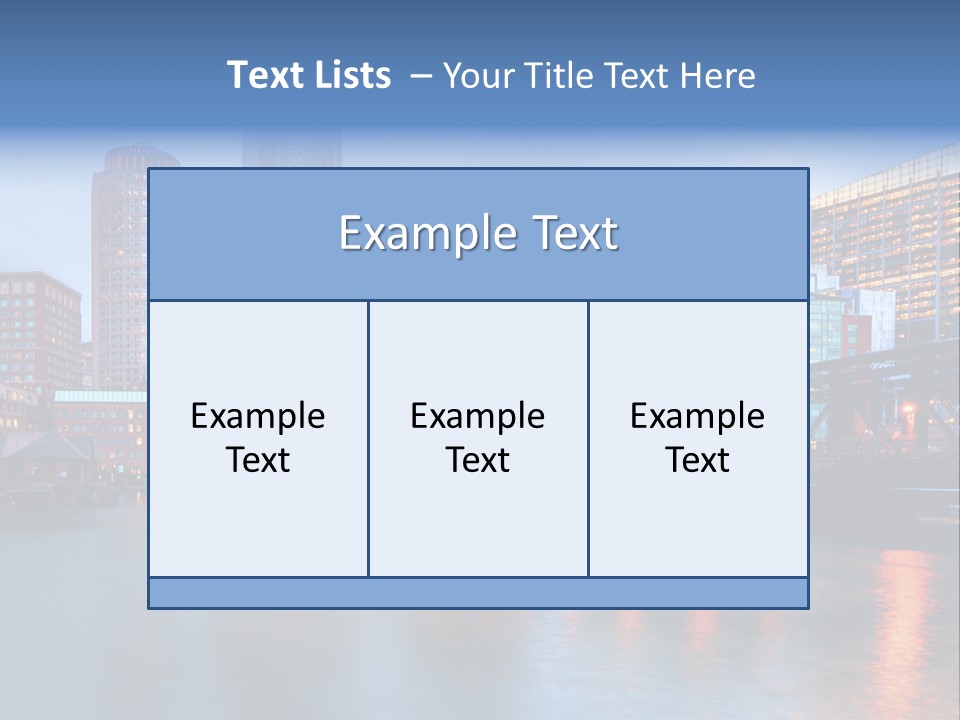 Skyscrapers Panoramic Bay PowerPoint Template