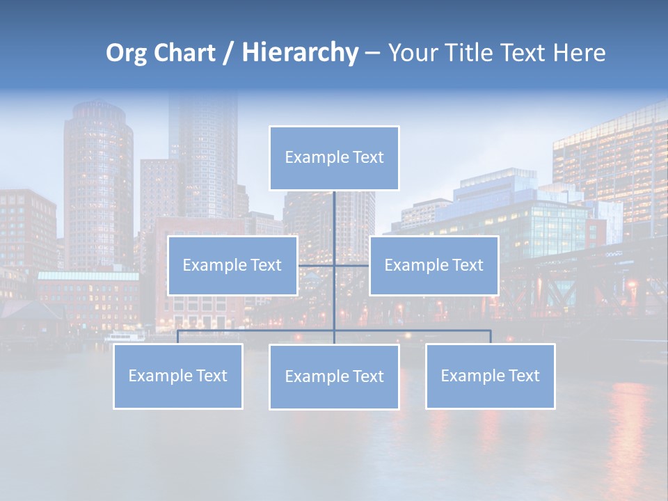 Skyscrapers Panoramic Bay PowerPoint Template