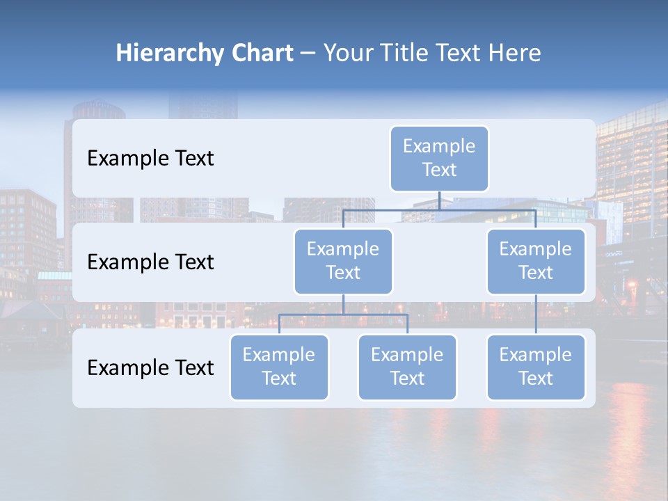 Skyscrapers Panoramic Bay PowerPoint Template