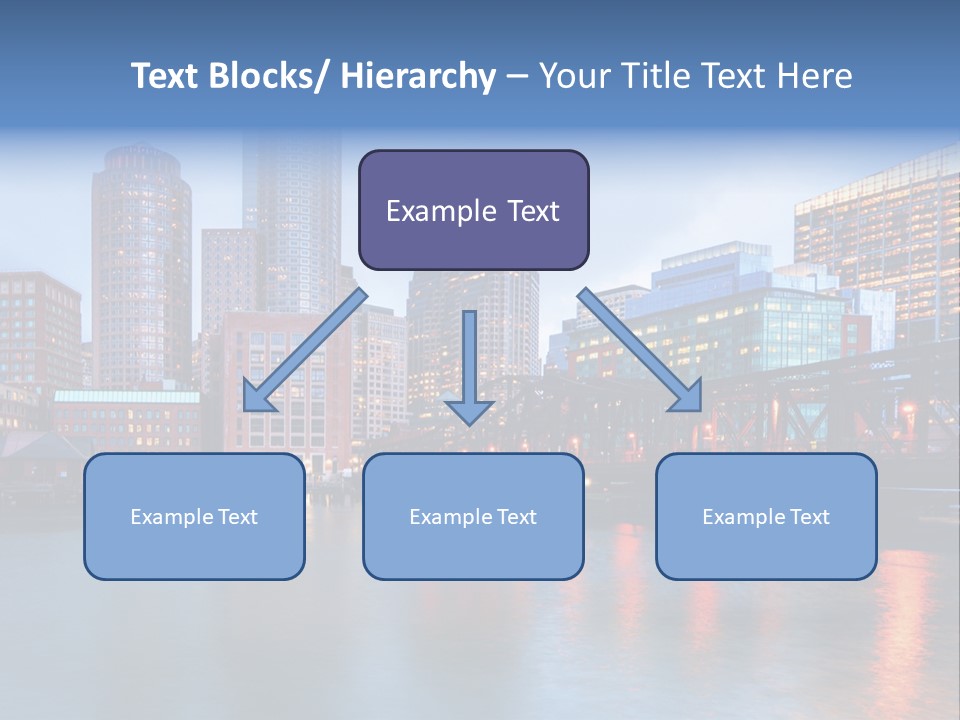 Skyscrapers Panoramic Bay PowerPoint Template