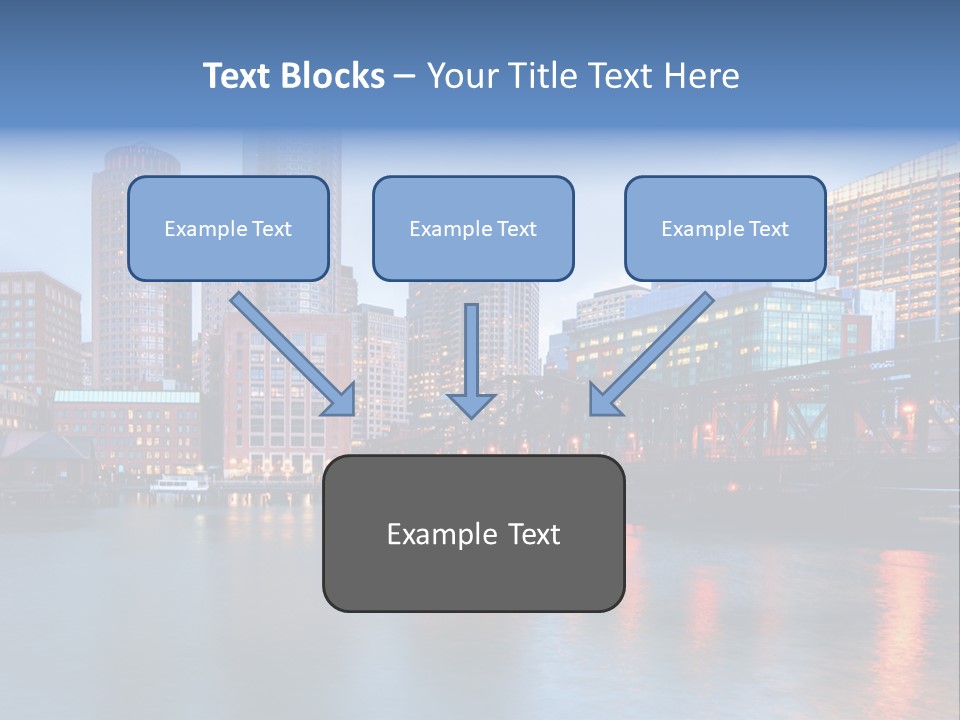 Skyscrapers Panoramic Bay PowerPoint Template