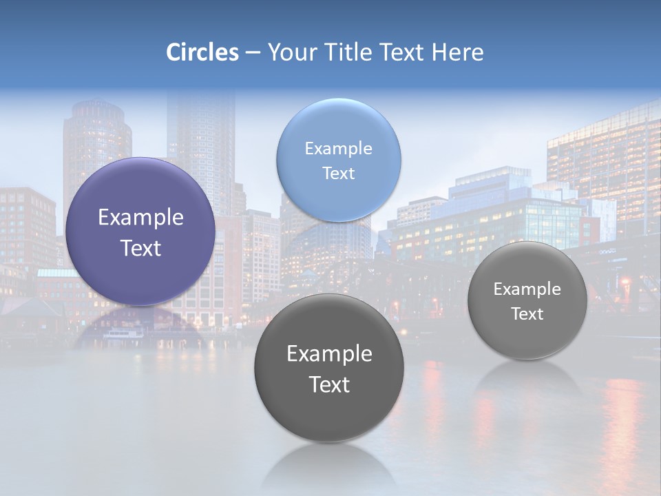 Skyscrapers Panoramic Bay PowerPoint Template