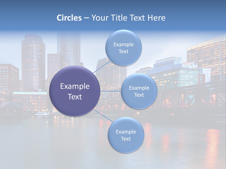 Skyscrapers Panoramic Bay PowerPoint Template