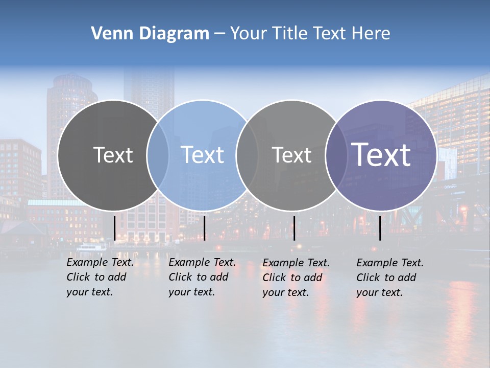 Skyscrapers Panoramic Bay PowerPoint Template
